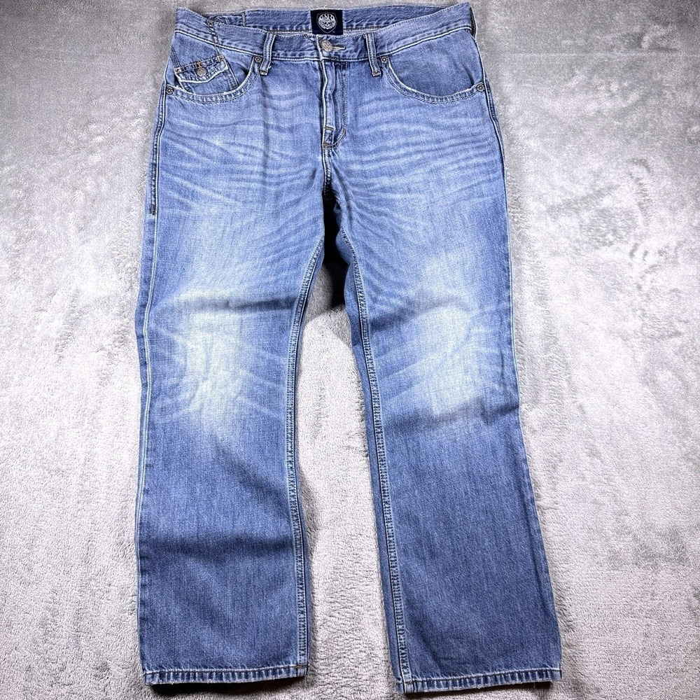 Rock & Republic Henlee Men's 36x30 Light Wash Straight Leg Denim Jeans
